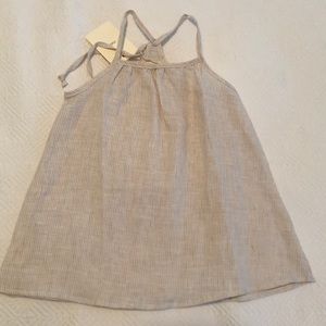 mabo baby girls linen dress, 18mo